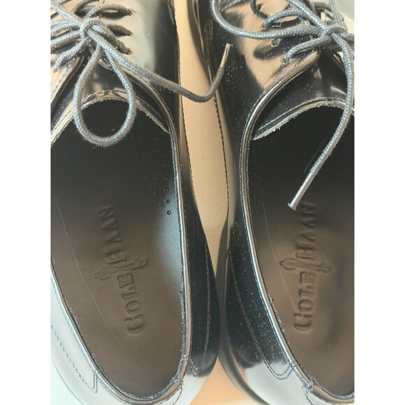Cole Haan Mens Size 10 Air Stylar Split Ox Black Leather C10697 Dress Shoes